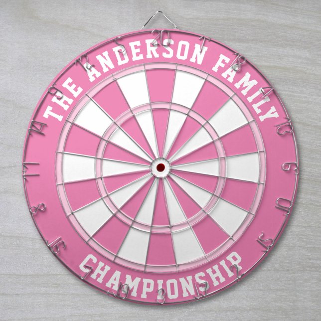 Anpassningsbar Family Namn Personlig Rosa Dartboar Darttavla (Skapare uppladdad)