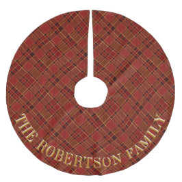 Anpassningsbar Family Namn Red Play Julgransmatta Borstad Polyester