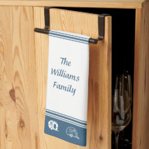 Anpassningsbar Family Namn Retro Campers in Blue a