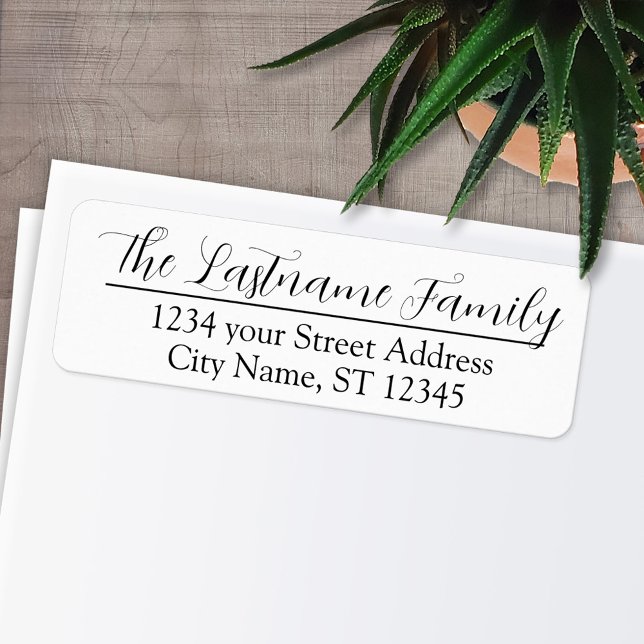 Anpassningsbar Family Namn - Returadress för Abiga Returadress Etikett (Personalized Return Address Labels)