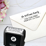 Anpassningsbar Family Namn Returadress Självfärgande Stämpel<br><div class="desc">Anpassa den här designen och skapa personligen Family Namn Returadress Frimärke. Du kan ÖVERFÖRA DESIGN på andra Zazzle-produkter och justera den så att den passar de flesta Zazzle-objekt. Du kan också klicka på knappen CUSTOMIZE för att lägga till, ta bort eller ändra information som bakgrundsbild färg, text, teckensnitt eller vissa...</div>