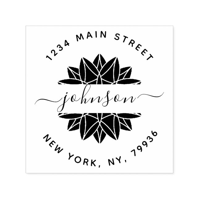 Anpassningsbar Family Namn Returadress Självfärgande Stämpel (Design)