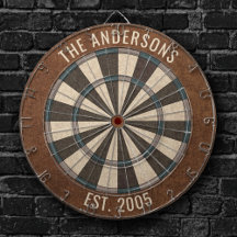 Anpassningsbar Family Namn Rustic Dartboard