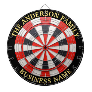 Anpassningsbar Family Namn Rustic Dartboard Darttavla