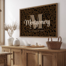 Anpassningsbar Family Namn Sign Newlyweds Gift Ide