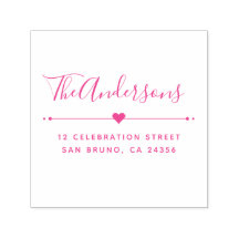 Anpassningsbar Family Namn-skript och Returadress