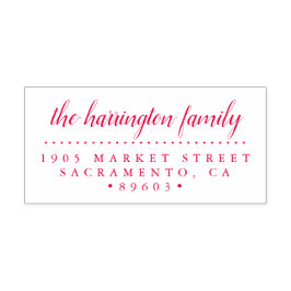 Anpassningsbar Family Namn-skript, Returadress Självfärgande Stämpel