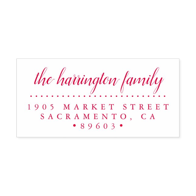 Anpassningsbar Family Namn-skript, Returadress Självfärgande Stämpel (Design)