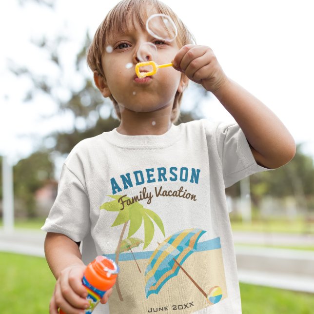 Anpassningsbar Family Namn, sommarsäck-avacation T-shirt (Skapare uppladdad)