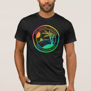Anpassningsbar Family Namn Vacation Seaside Beach  T Shirt