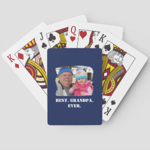 Anpassningsbar Family Photo Abuelo Nonno Best Gran Casinokort