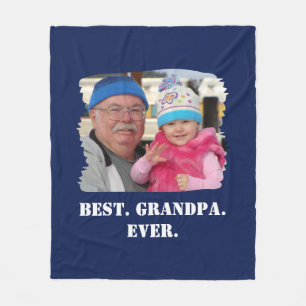 Anpassningsbar Family Photo Abuelo Nonno Best Gran Fleecefilt