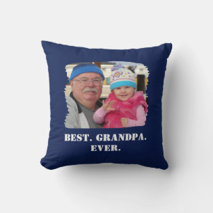 Anpassningsbar Family Photo Abuelo Nonno Best Gran Kudde
