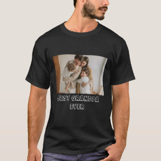 Anpassningsbar Family Photo Best Grandpa nånsin T Shirt