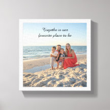 Anpassningsbar Family Photo Canvas - Helgdag Motiv