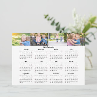 Anpassningsbar Family Photo Collage 2024 Calendar