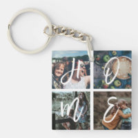 Anpassningsbar Family Photo Collage Calligraphy HO