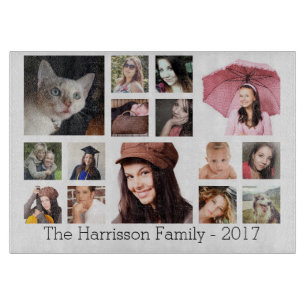 Anpassningsbar Family Photo Collage med efternamn
