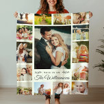 Anpassningsbar Family Photo Collage Modern Easy Ch Fleecefilt<br><div class="desc">Den här vackra,  moderna familjen Keepsake-filten är ett trendig Instagram-fotokollage i elfenbenstorn med ditt personliga budskap och namn i familjen. Perfekt att minnas dessa speciella dagar som ett bröllop,  ett barns födelse eller familjeåterförening samt en underbar helgdag- eller julklapp till mamma,  pappa eller mor- och farföräldrar.</div>
