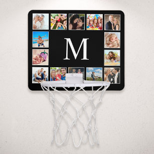 Anpassningsbar Family Photo Collage Personlig Blac Mini-Basketkorg