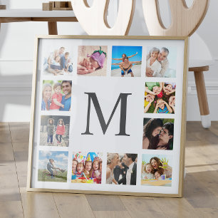 Anpassningsbar Family Photo Collage Personlig Whit Fototryck