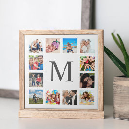 Anpassningsbar Family Photo Collage Personlig Whit Kakelplatta