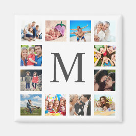 Anpassningsbar Family Photo Collage Personlig Whit Magnet