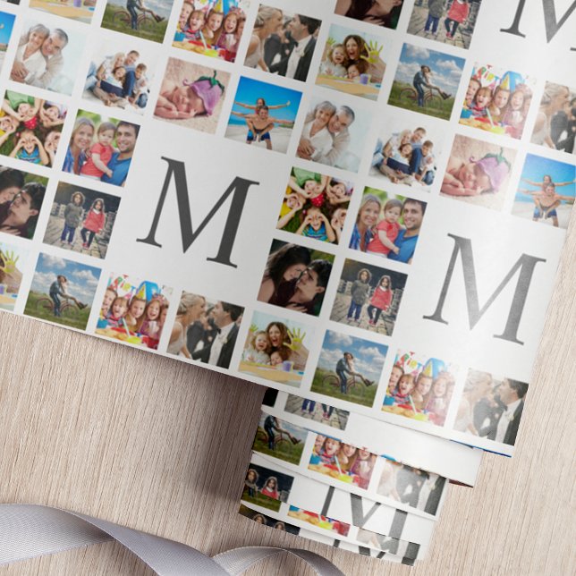 Anpassningsbar Family Photo Collage Personlig Whit Presentpapper (Skapare uppladdad)