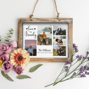 Anpassningsbar Family Photo Collage Poster och skr