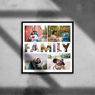 Anpassningsbar Family Photo Collage Poster och skr