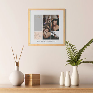 Anpassningsbar Family Photo Collage Poster och skr