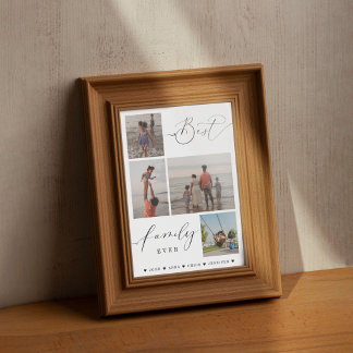Anpassningsbar Family Photo Collage Poster och skr