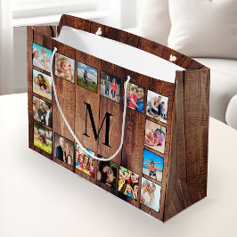 Anpassningsbar Family Photo Collage Reclaim Wood