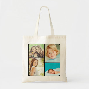 Anpassningsbar Family Photo Collage Tote bags Tygkasse