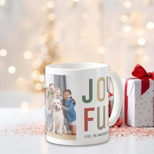 Anpassningsbar Family Photo Colorful Glatt jul Kaffemugg