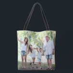 Anpassningsbar Family Photo Dubbla Side Tote Tygkasse<br><div class="desc">Utforma ett eget 2-sidigt foto med anpassningsbarnas foto med en fullt-utfallsmall. Byt bara ut det här exempelfotot mot dina egna foton med din egen karaktär och älskad subjekt.</div>