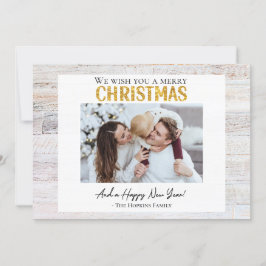 Anpassningsbar Family Photo God jul Helgdag Card Julkort