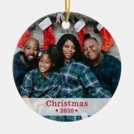 Anpassningsbar Family Photo Helgdag Ceramic Orname Julgransprydnad Keramik