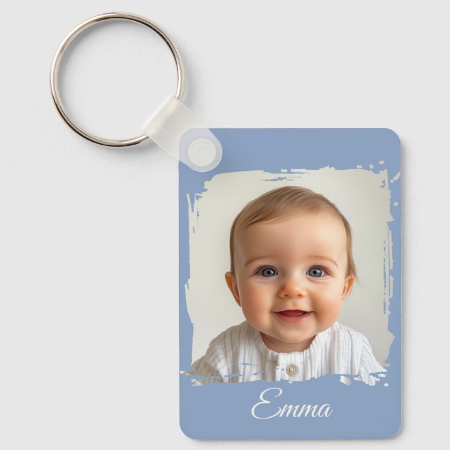 Anpassningsbar Family Photo Keychain Dubbla Sided  Nyckelring (Framsida)