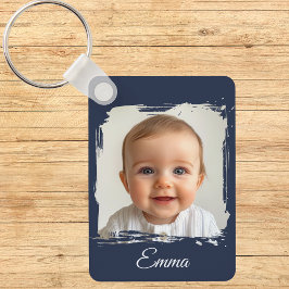 Anpassningsbar Family Photo Keychain Dubbla Sided Nyckelring