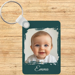 Anpassningsbar Family Photo Keychain Dubbla Sided Nyckelring