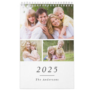 Anpassningsbar Family Photo Minimalist 2025-kalend Kalender