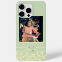 Anpassningsbar Family Photo Monogram Namn Pastel G