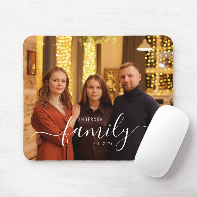 Anpassningsbar Family Photo Mousepad Musmatta (Med mus)