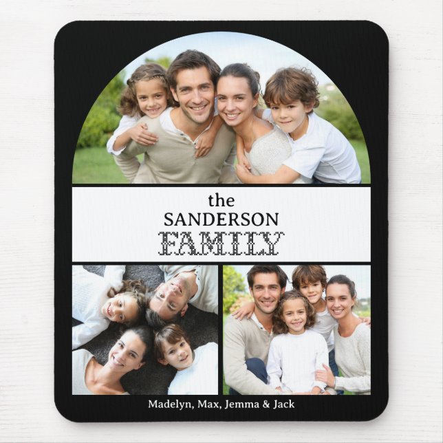 Anpassningsbar Family Photo Mousepad Musmatta (Framsidan)