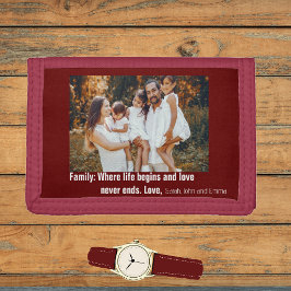 Anpassningsbar Family Photo Wallet-julklapp för Pa