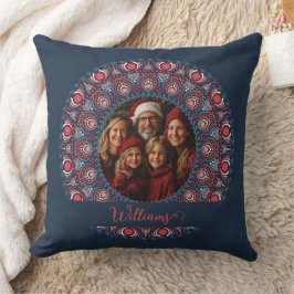 Anpassningsbar Family Porträtt Russet-julen Mandal Kudde