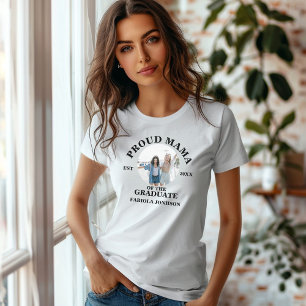 Anpassningsbar Family Proud-mamman i Student T Shirt