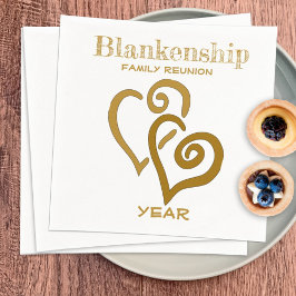 Anpassningsbar Family Reunion Black Guld Linked He Pappersservett