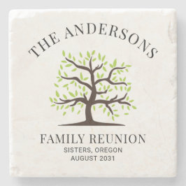 Anpassningsbar Family Reunion Genealogy Träd Stenunderlägg